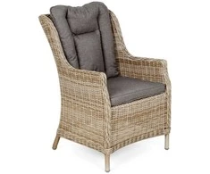 Lauko baldų komplektas Bristol Round Elegant 150 cm, 6+1, rusvai gelsvas / rusvai gelsvas Melange
