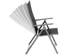 Lauko baldų komplektas Casablanca 145 cm, 6+1, Sidabrinis / Pilkas
