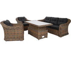 Lauko baldų komplektas Foggia Flex, Ginger Melange / Dark Pilkas