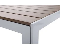 Lauko baldų komplektas Ibiza 185 cm, 8+1, Sidabrinis / Taupe