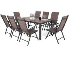 Lauko baldų komplektas Ibiza 185 cm, 8+1, Pilkas / Taupe