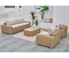 Lauko baldų komplektas JAKARTA CAFFE, rusvai gelsvas