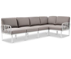 Lauko baldų komplektas KOMODO Corner, Bianco Grigio
