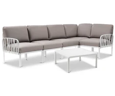 Lauko baldų komplektas KOMODO Corner, Bianco Grigio