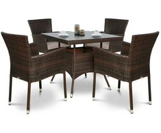 Lauko baldų komplektas LERIDA/LUGO 4+1, Mixed Brown