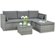 Lauko baldų komplektas LIZBONA, Pilkas