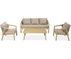 Lauko baldų komplektas LOARA CAFFE MAX WOOD LOOK