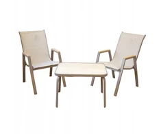 Lauko baldų komplektas Malabo Wood, Taupe, 2 asm.