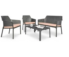 Lauko baldų komplektas NET RELAX, Antracite