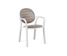Lauko baldų komplektas PALMA/CLIP 4+1, Bianco Tortora