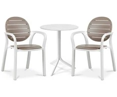Lauko baldų komplektas PALMA/STEP 2+1, Bianco