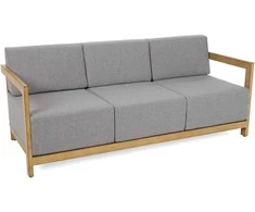 Lauko baldų komplektas Rinkinys mebli Lyon Teak / Fog Pilkas