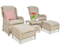 Lauko baldų komplektas SIENNA DUO PREMIUM, rusvai gelsvas