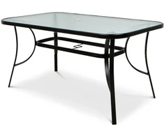 Lauko baldų komplektas SIMPLE 150 cm, 6+1, Graphite