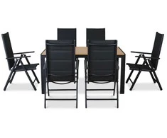 Lauko baldų komplektas SYDNEY, Dark pilkas/Teak