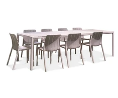 Lauko baldų komplektas TIBERINA BISTROT/TEVERE 8+1, stalas 211-275 cm, Corda