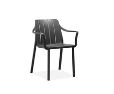 Lauko baldų komplektas TIBERINA/TEVERE 6+1, stalas 147–211 cm, Anthracite