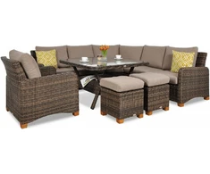 Lauko baldų komplektas TOLEDO DINING, Brown