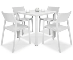 Lauko baldų komplektas TRILL/CUBE 80, 4+1, Bianco