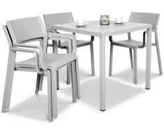 Lauko baldų komplektas TRILL/CUBE 80, 4+1, Bianco