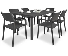 Lauko baldų komplektas TRILL/LIBECCIO 6+1, Antracite