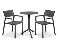 Lauko baldų komplektas TRILL/SPRITZ 2+1, Antracite