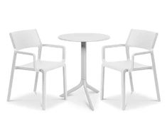 Lauko baldų komplektas TRILL/STEP 2+1, Bianco