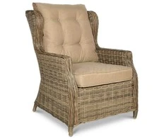 Lauko baldų komplektas TRIVENTO 3 + su pufais, Brown