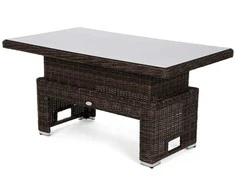 Lauko baldų komplektas Trivento Corner, Brown Mat / Brown Melange
