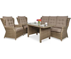 Lauko baldų komplektas TRIVENTO DINING 3, Brown