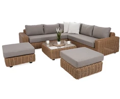 Lauko baldų komplektas Umbria Corner, rusvai gelsvas / Taupe Melange