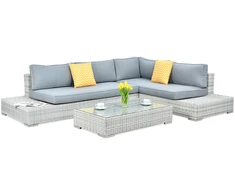 Lauko baldų komplektas VERONA BASIC, Baltas Pilkas