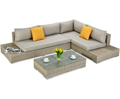 Lauko baldų komplektas VERONA BASIC, rusvai gelsvas
