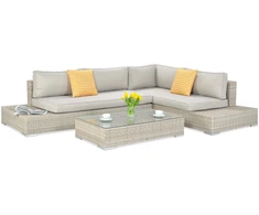 Lauko baldų komplektas VERONA BASIC, rusvai gelsvas