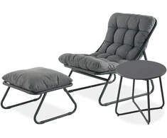 Lauko baldų komplektas VISTA RELAX PLUS, Dark Pilkas