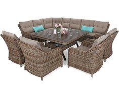 Lauko baldų komplektas Windsor Corner, Ginger / Brown Melange