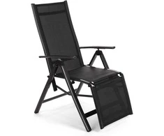 Lauko kėdė-gultas Ibiza Relax, Juodas / Juodas