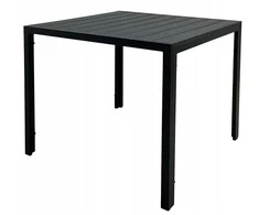 Lauko stalas Alleny, 90x90x74 cm, juodas