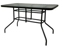 Lauko stalas Bergama, 120x70x70 cm, juodas