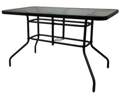 Lauko stalas Bergama, 120x70x70 cm, juodas