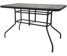 Lauko stalas Bergama, 140x80x70 cm, juodas