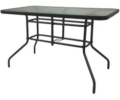 Lauko stalas Bergama, 140x80x70 cm, juodas