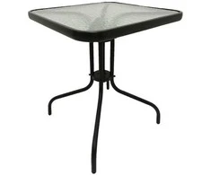 Lauko stalas Bergama, 60x60x70 cm, juodas
