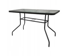 Lauko stalas Bergama Trio, 120x70x70 cm, juodas