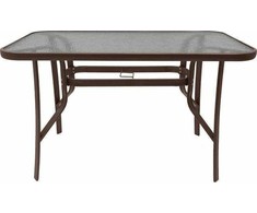 Lauko stalas Majorca Duo, 150x80x70 cm, rudas