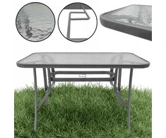 Lauko stalas Majorca Trio, 120x70x70 cm, pilkas
