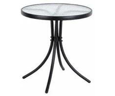 Lauko stalas Trapani, ø60x70 cm, juodas