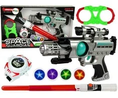 Lazerinis pistoletas su kardu ir kitais priedais
