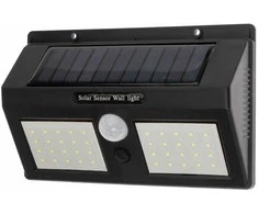 LED šviestuvas su saulės baterija ir judesio davikliu, 40 LED