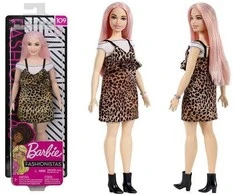 Lėlė Barbie Fashionistas su leopardine suknele
